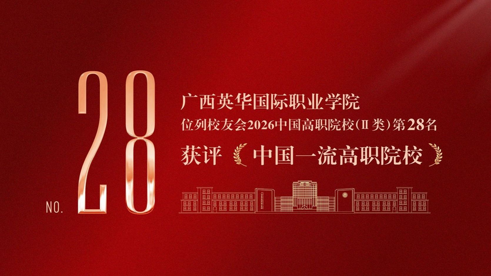 全国第28名，广西英华国际职业学院获评中国一流高职院校