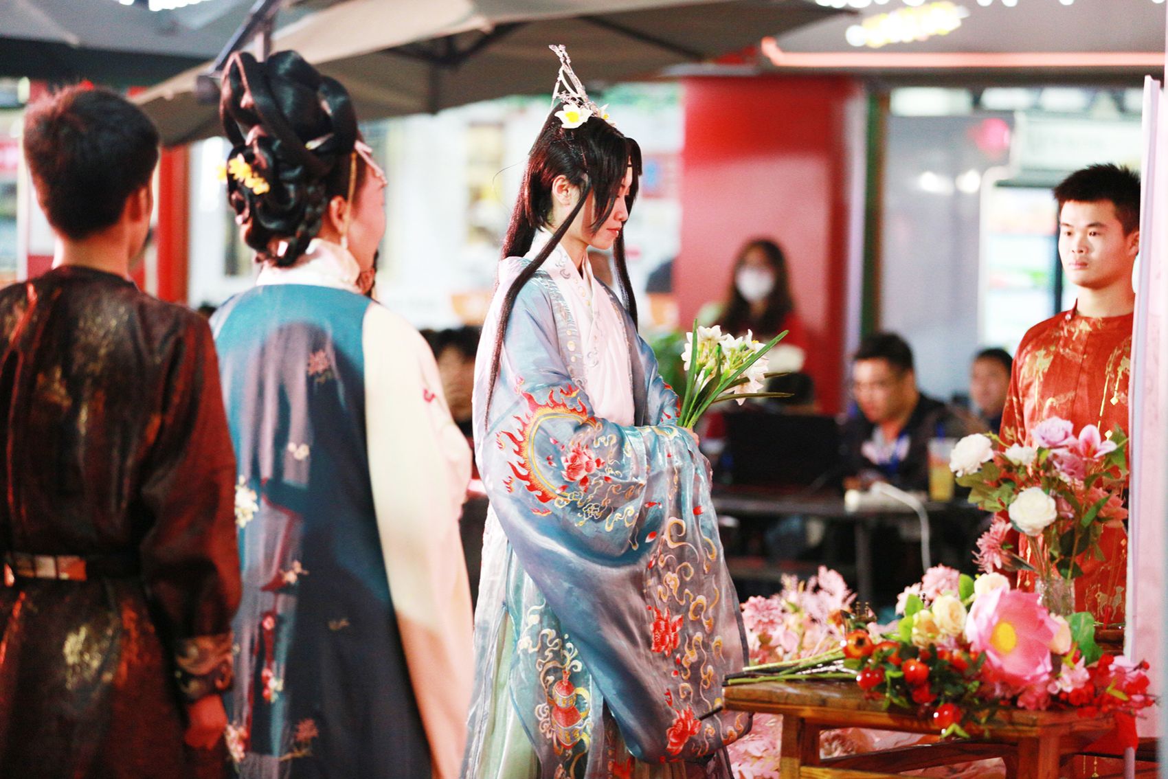 广西英华国际职业学院倾尽汉服社花朝节活动